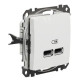USB розетка Schneider Electric Sedna Design & Elements A+A 2,1A біла SDD111401