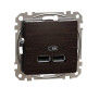 USB розетка Schneider Electric Sedna Design & Elements A+A 2,1A венге SDD181401