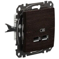 USB розетка Schneider Electric Sedna Design & Elements A+A 2,1A венге SDD181401