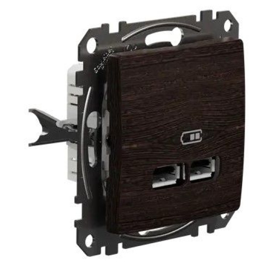 USB розетка Schneider Electric Sedna Design & Elements A+A 2,1A венге SDD181401