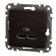 USB розетка Schneider Electric Sedna Design & Elements A+A 2,1A венге SDD181401