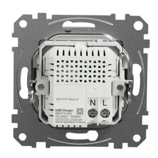 USB-розетка Schneider Electric Sedna Design & Elements A+C 2,4A алюміній SDD113402