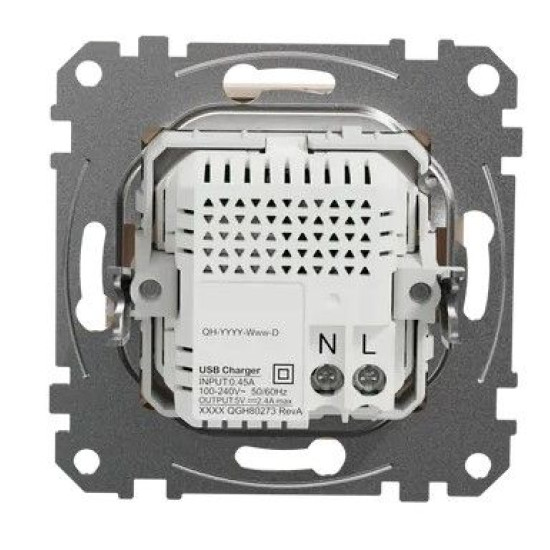 USB-розетка Schneider Electric Sedna Design & Elements A+C 2,4A бежева SDD112402