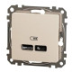 USB-розетка Schneider Electric Sedna Design & Elements A+C 2,4A бежева SDD112402