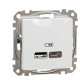 USB-розетка Schneider Electric Sedna Design & Elements A+C 2,4A біла SDD111402
