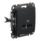 USB-розетка Schneider Electric Sedna Design & Elements A+C 2,4A чорна SDD114402