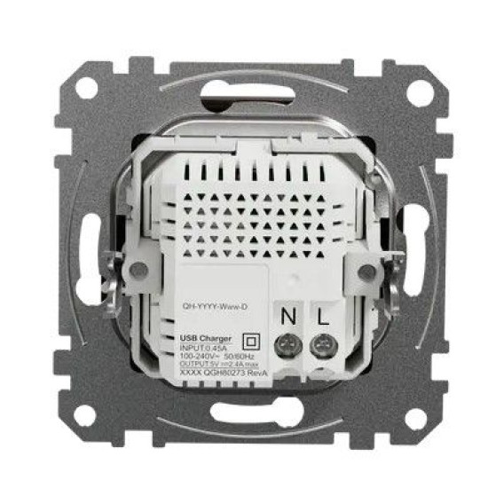 USB-розетка Schneider Electric Sedna Design & Elements А+С 2,4А венге SDD181402