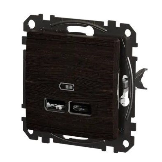 USB-розетка Schneider Electric Sedna Design & Elements А+С 2,4А венге SDD181402