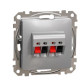 Аудіорозетка Schneider Electric Sedna Design & Elements алюміній SDD113411