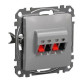 Аудіорозетка Schneider Electric Sedna Design & Elements алюміній SDD113411