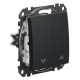Вимикач для жалюзі Schneider Electric Sedna Design & Elements чорний SDD114104