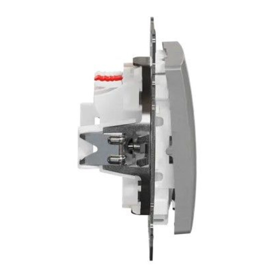 Двоклавішний вимикач Schneider Electric Sedna Design & Elements з підсвіткою алюміній SDD113105L