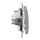 Двоклавішний вимикач Schneider Electric Sedna Design & Elements з підсвіткою алюміній SDD113105L