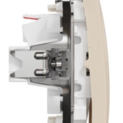 Двоклавішний вимикач Schneider Electric Sedna Design & Elements з підсвіткою бежевий SDD112105L