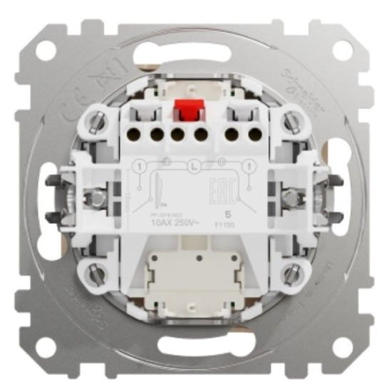 Двоклавішний вимикач Schneider Electric Sedna Design & Elements з підсвіткою бежевий SDD112105L