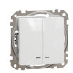 Двоклавішний вимикач Schneider Electric Sedna Design & Elements з підсвіткою білий SDD111105L