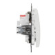 Двоклавішний вимикач Schneider Electric Sedna Design & Elements з підсвіткою білий SDD111105L