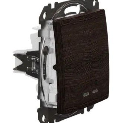Двоклавішний вимикач Schneider Electric Sedna Design & Elements з підсвіткою венге SDD181105L