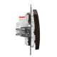 Двоклавішний вимикач Schneider Electric Sedna Design & Elements з підсвіткою венге SDD181105L