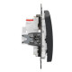 Двоклавішний вимикач Schneider Electric Sedna Design & Elements з підсвіткою чорний SDD114105L