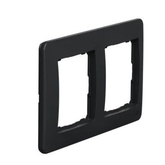 Двопостова рамка Schneider Electric Sedna Design чорна SDD314802