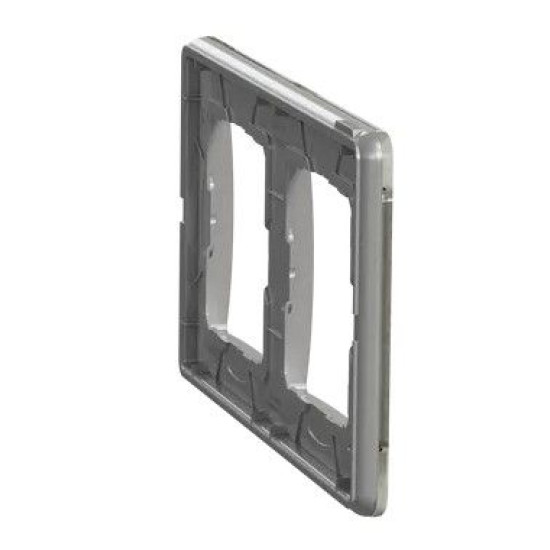 Двопостова рамка Schneider Electric Sedna Elements штучне біле скло SDD360802
