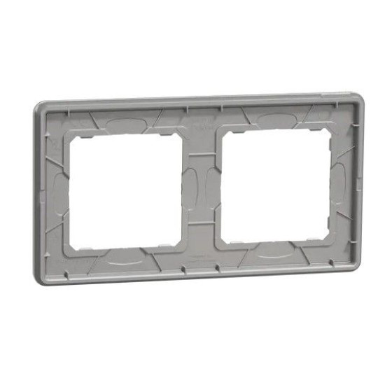 Двопостова рамка Schneider Electric Sedna Elements штучне біле скло SDD360802
