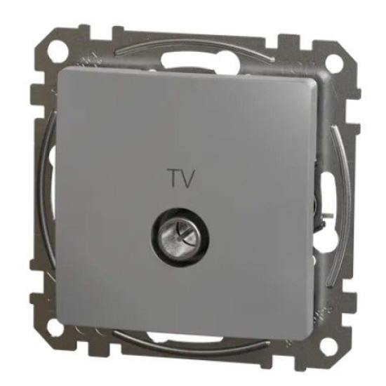 Кінцева TV-розетка 4 дБ Schneider Electric Sedna Design & Elements алюміній SDD113471