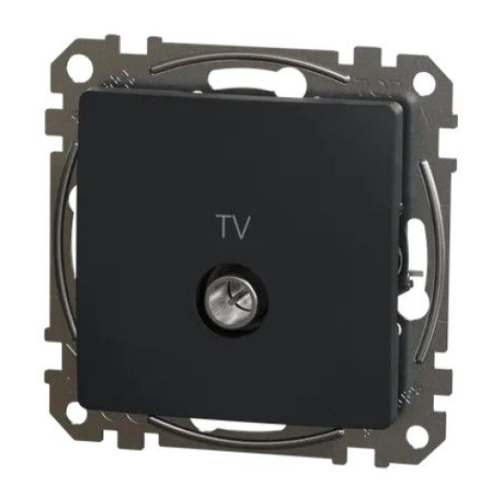 Кінцева TV-розетка 4 дБ Schneider Electric Sedna Design & Elements чорна SDD114471