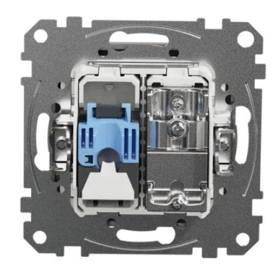 Кінцева TV-розетка Schneider Electric Sedna Design & Elements+ RJ45 кат. 6 UTP алюміній SDD113469T