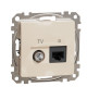 Кінцева TV-розетка Schneider Electric Sedna Design & Elements та RJ45 кат. 6 UTP бежева SDD112469T