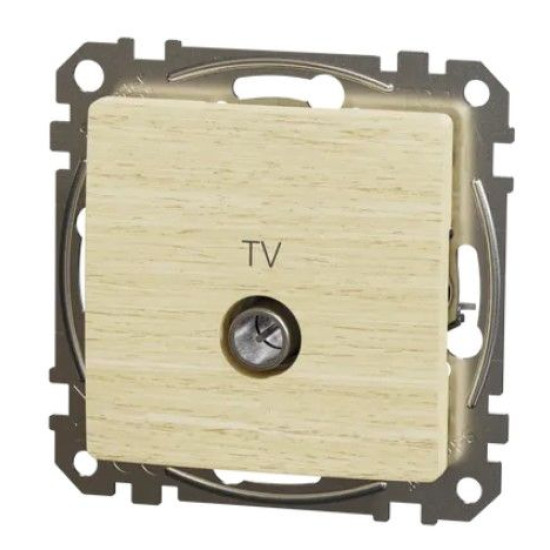 Кінцева TV-розетка 4 дБ Schneider Electric Sedna Design & Elements береза SDD180471
