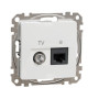 Кінцева TV-розетка Schneider Electric Sedna Design & Elements + RJ45 кат. 6 UTP біла SDD111469T