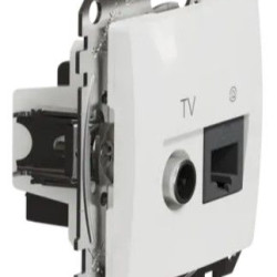 Кінцева TV-розетка Schneider Electric Sedna Design & Elements + RJ45 кат. 6 UTP біла SDD111469T