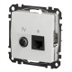Кінцева TV-розетка Schneider Electric Sedna Design & Elements + RJ45 кат. 6 UTP біла SDD111469T