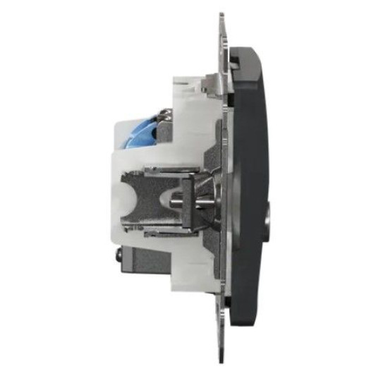 Кінцева TV-розетка Schneider Electric Sedna Design & Elements + RJ45 кат. 6 UTP чорна SDD114469T