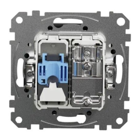 Кінцева TV-розетка Schneider Electric Sedna Design & Elements + RJ45 кат. 6 UTP чорна SDD114469T