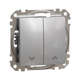 Кнопковий вимикач Schneider Electric Sedna Design & Elements для жалюзі алюміній SDD113114