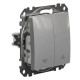 Кнопковий вимикач Schneider Electric Sedna Design & Elements для жалюзі алюміній SDD113114