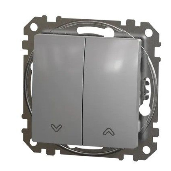 Кнопковий вимикач Schneider Electric Sedna Design & Elements для жалюзі алюміній SDD113114