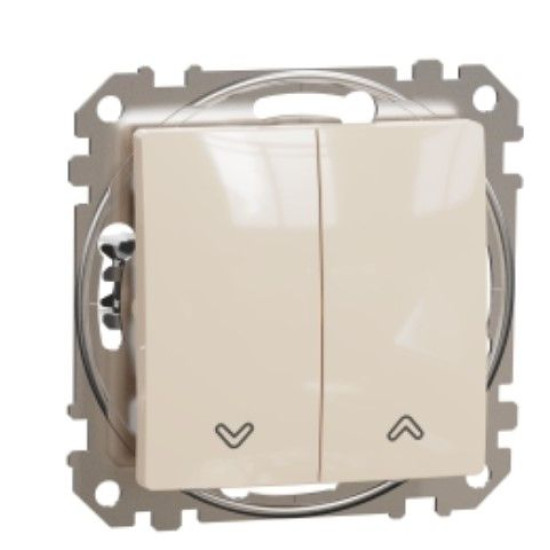 Кнопковий вимикач Schneider Electric Sedna Design & Elements для жалюзі бежевий SDD112114