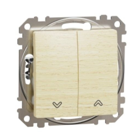 Кнопковий вимикач Schneider Electric Sedna Design & Elements для жалюзі береза SDD180114