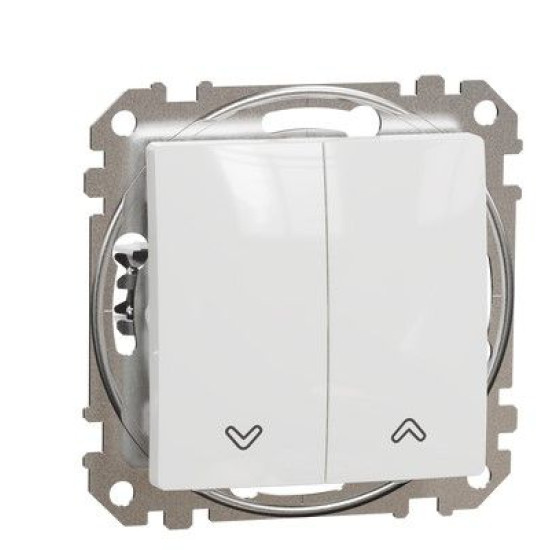 Кнопковий вимикач Schneider Electric Sedna Design & Elements для жалюзі білий SDD111114