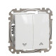Кнопковий вимикач Schneider Electric Sedna Design & Elements для жалюзі білий SDD111114