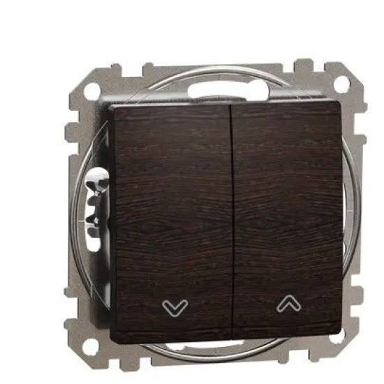 Кнопковий вимикач Schneider Electric Sedna Design & Elements для жалюзі венге SDD181114