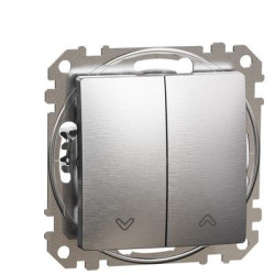 Кнопковий вимикач Schneider Electric Sedna Design & Elements для жалюзі матовий алюміній SDD170114