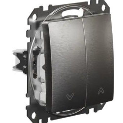 Кнопковий вимикач Schneider Electric Sedna Design & Elements для жалюзі матовий алюміній SDD170114