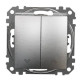 Кнопковий вимикач Schneider Electric Sedna Design & Elements для жалюзі матовий алюміній SDD170114