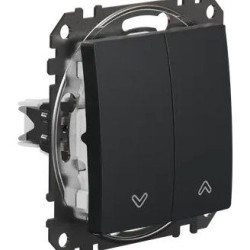 Кнопковий вимикач Schneider Electric Sedna Design & Elements для жалюзі чорний SDD114114