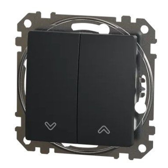 Кнопковий вимикач Schneider Electric Sedna Design & Elements для жалюзі чорний SDD114114